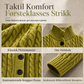 Dame kabelstrikket mockneck lang cardigan duster-genserkåpe