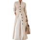Dame kabelstrikket mockneck lang cardigan duster-genserkåpe