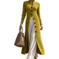 Dame kabelstrikket mockneck lang cardigan duster-genserkåpe