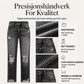 Dame retro-slitte jeans med revner