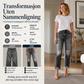 Dame retro-slitte jeans med revner