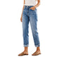 Uformelle rettebena slitte jeans for kvinner