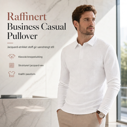 Menns uformell genser med lang erme og pullover