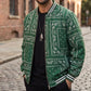 Paisleymønsteret bombejakke for menn, streetwear-stil