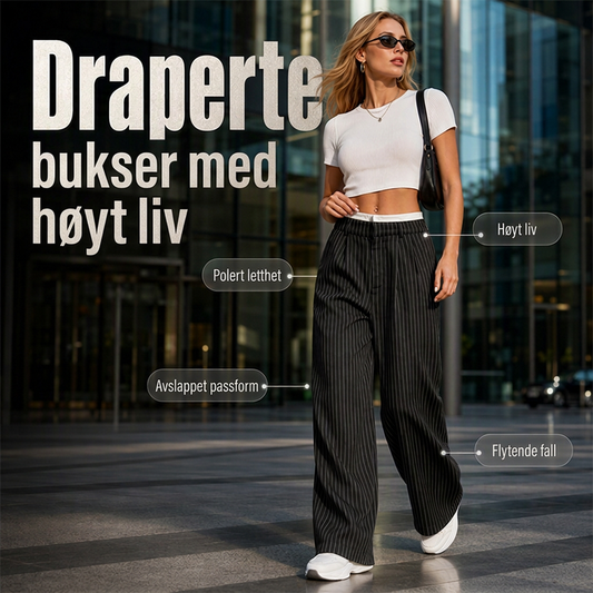 Damebukser med høy midje og rette bein