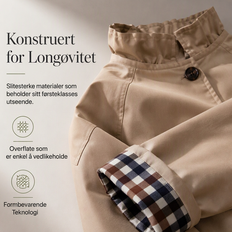 Stilig og polert kort trenchcoat for kvinner
