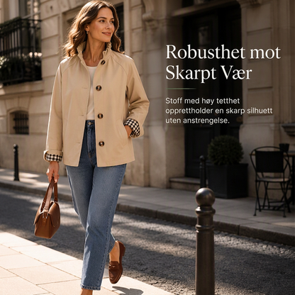 Stilig og polert kort trenchcoat for kvinner