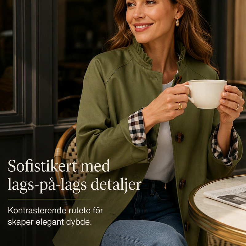 Stilig og polert kort trenchcoat for kvinner