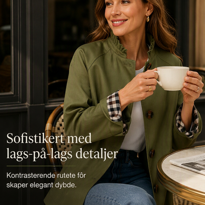 Stilig og polert kort trenchcoat for kvinner