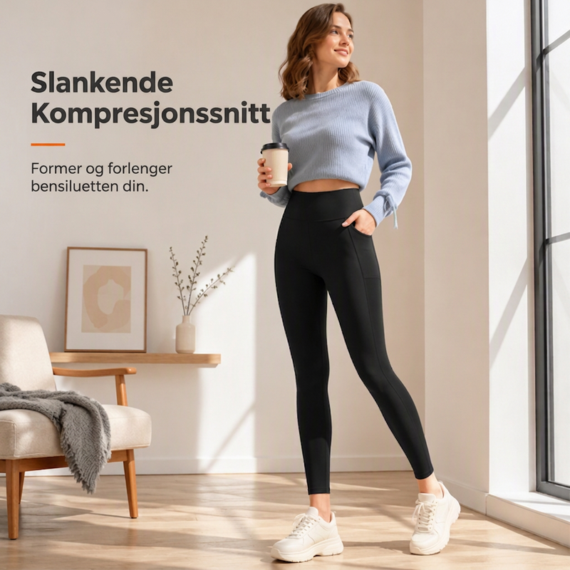 Høytaljede varme leggings for kvinner