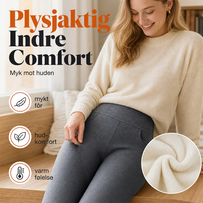 Høytaljede varme leggings for kvinner