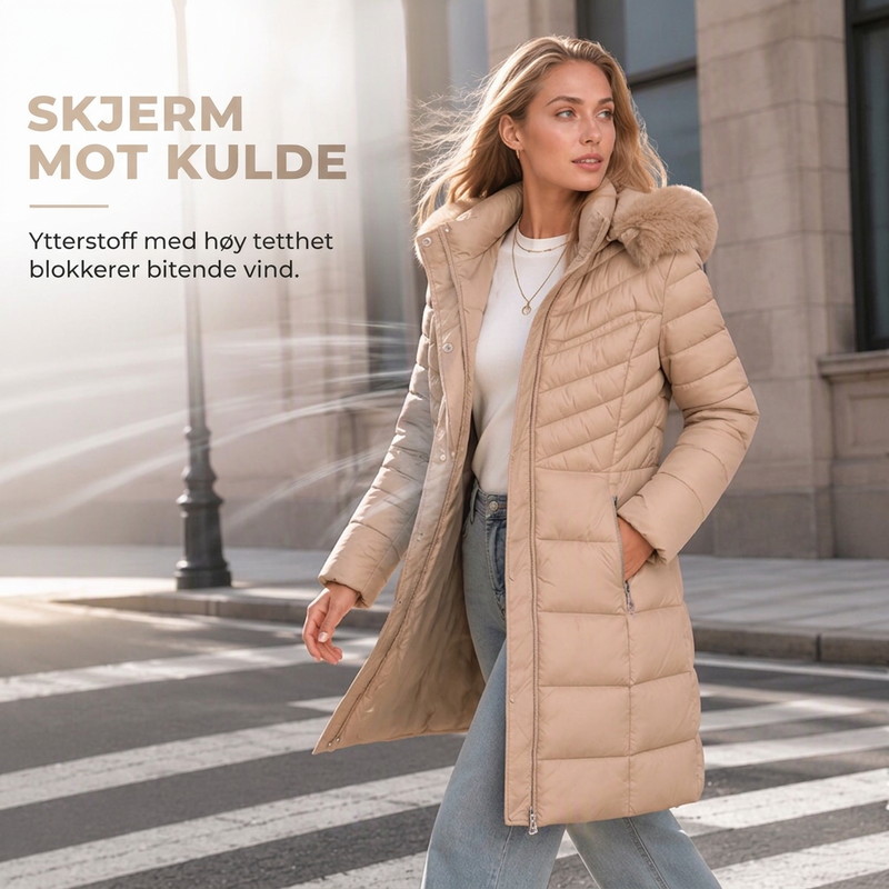 Varmeforsterket vinterparka