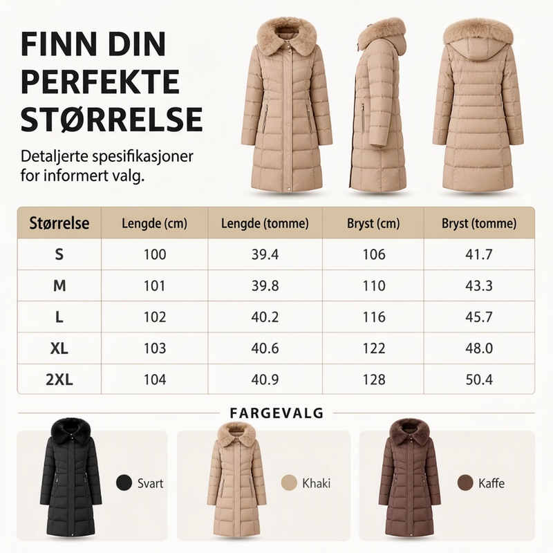Varmeforsterket vinterparka