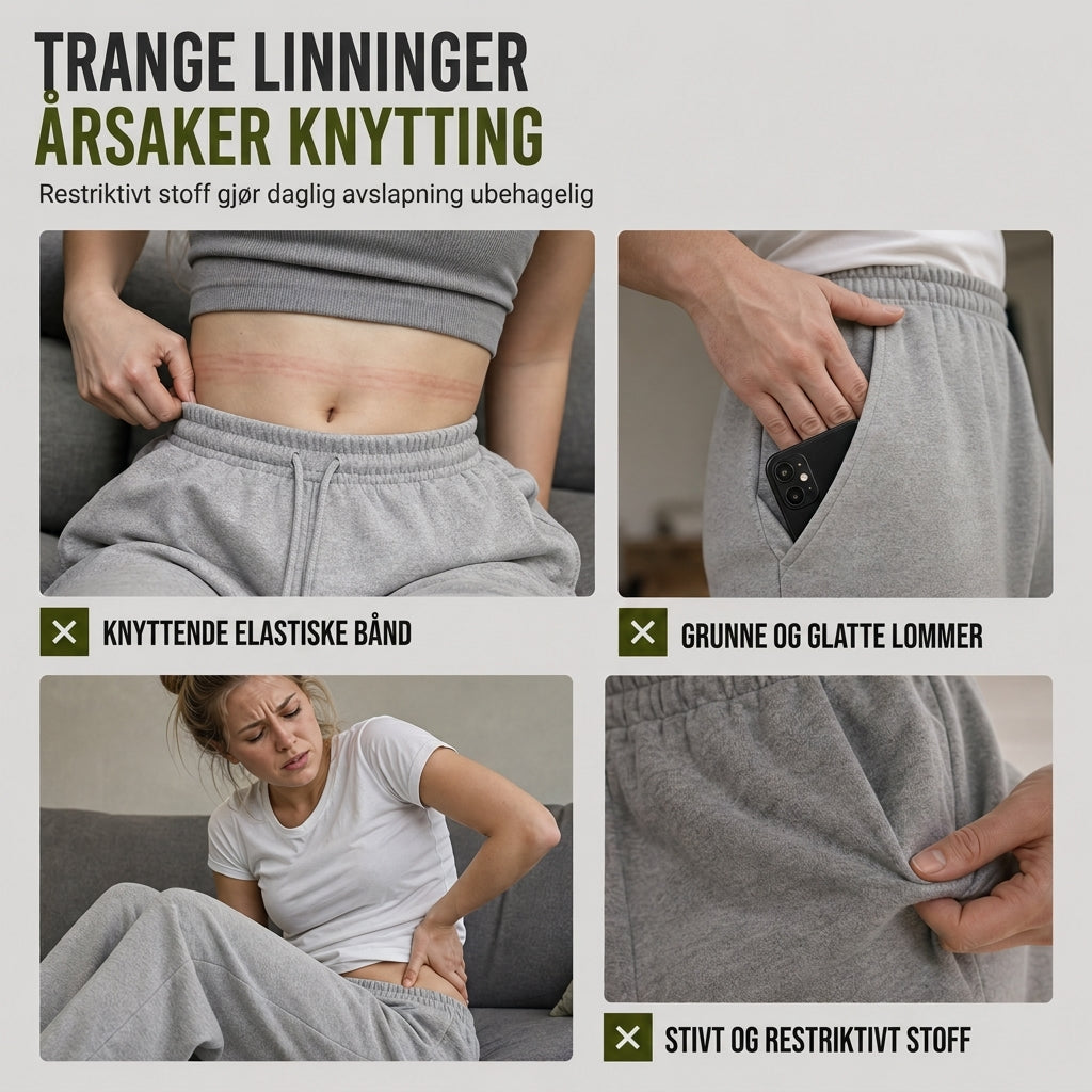 Vintage vaskede vide joggebukser for kvinner