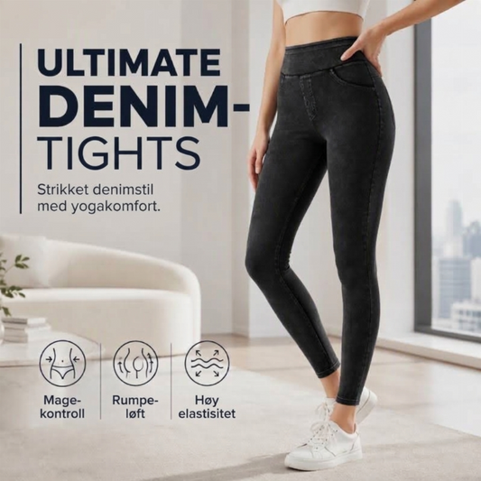 Høytaljede slanke jeans for kvinner