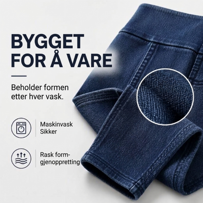 Høytaljede slanke jeans for kvinner