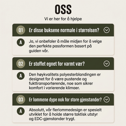 Cargobukser for menn med kamuflasjemønster og flere lommer