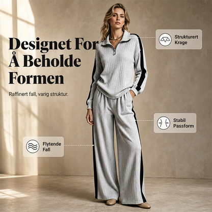 Uformell sweatshirt og vide bukser for kvinner