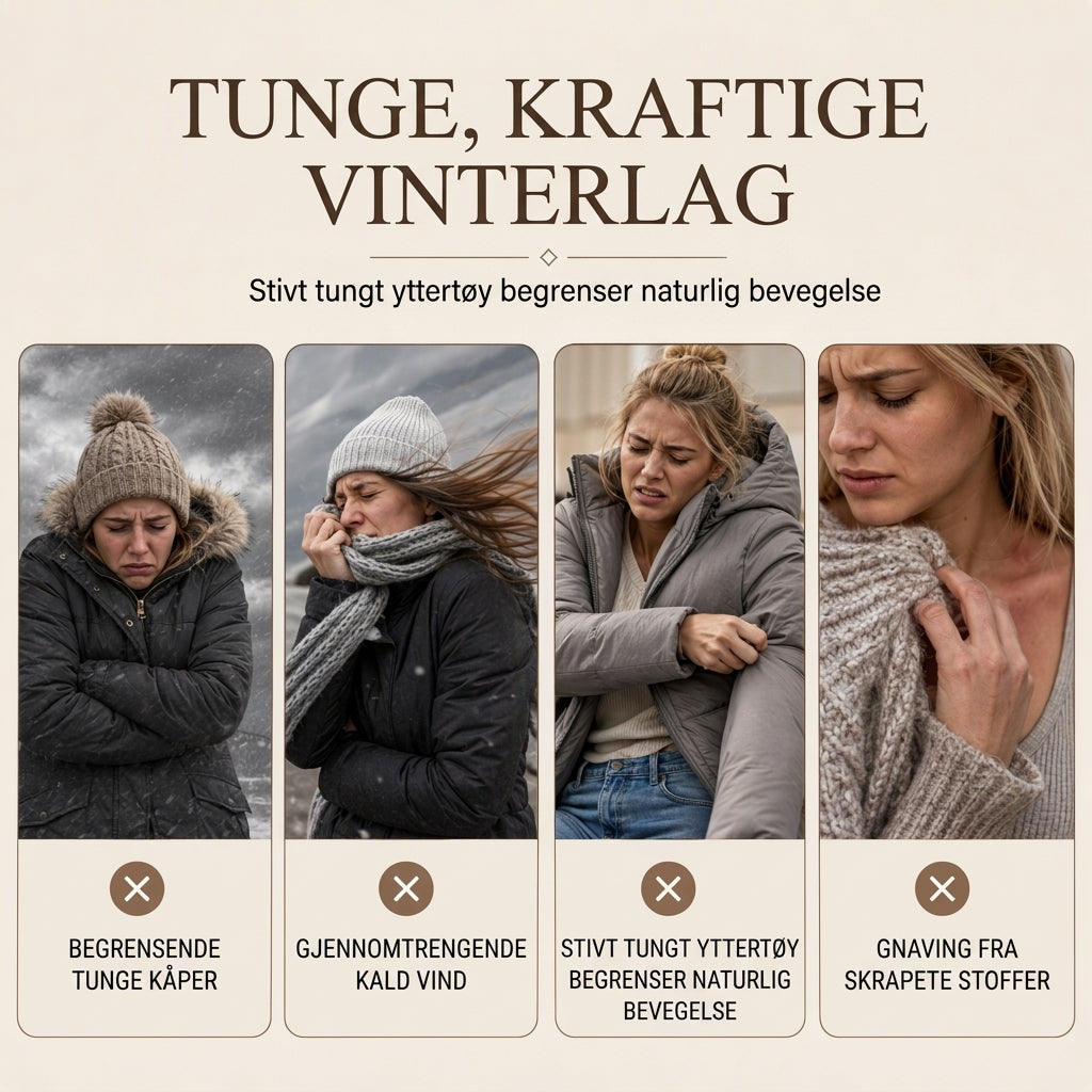 Lang strikket kofte med hette for kvinner