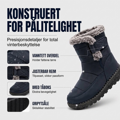 Sklisikre varme vinterstøvler for kvinner