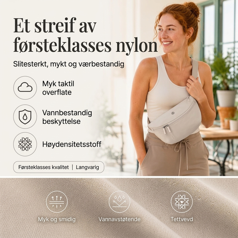 Minimalistisk halvmåne-crossbodyveske