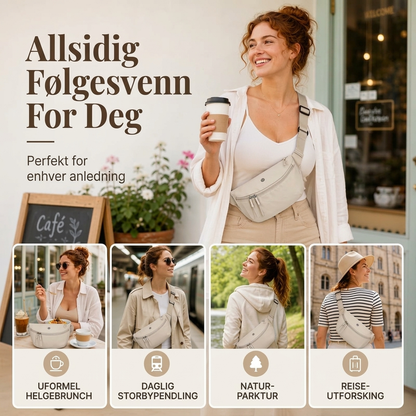 Minimalistisk halvmåne-crossbodyveske