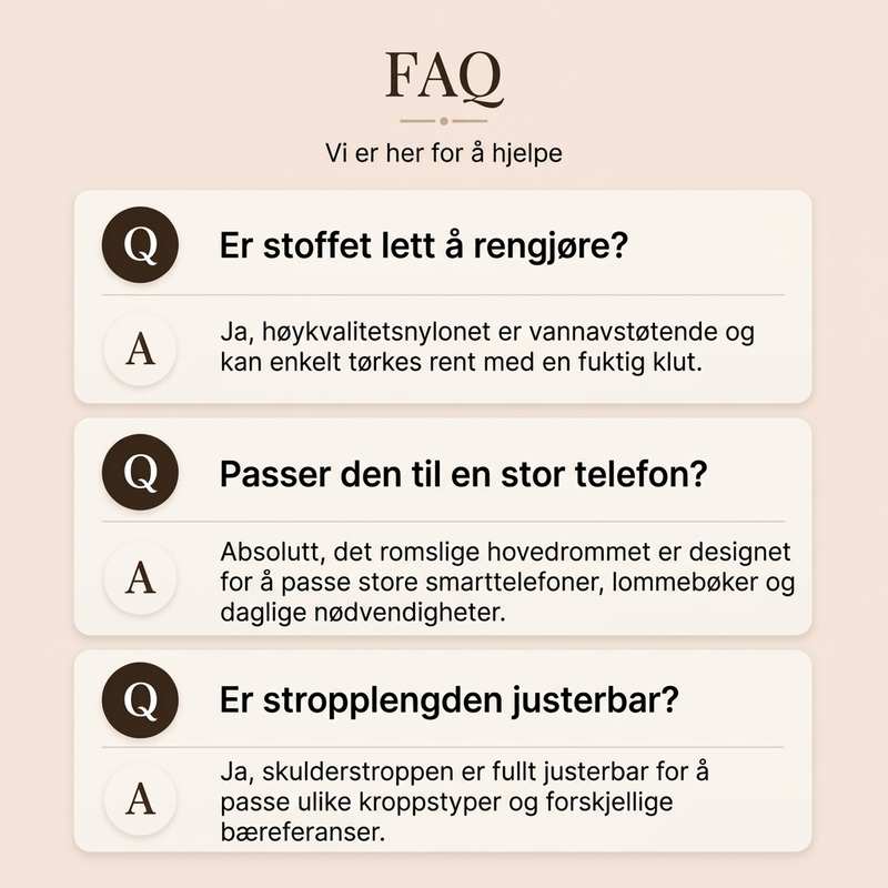 Minimalistisk halvmåne-crossbodyveske
