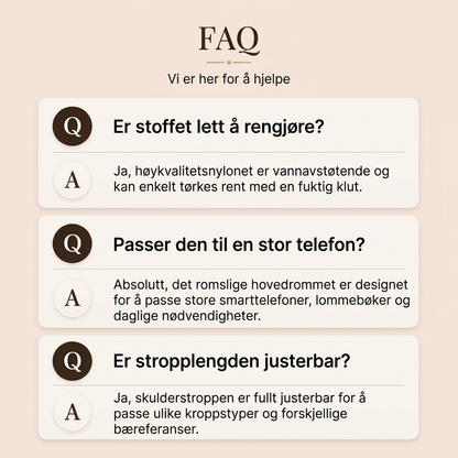 Minimalistisk halvmåne-crossbodyveske