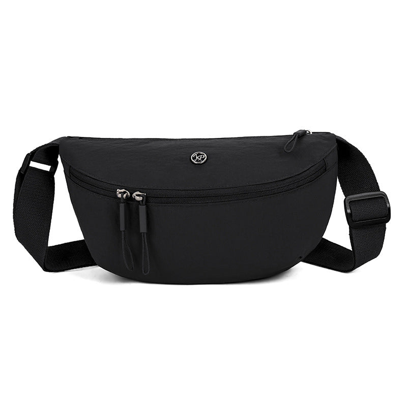Minimalistisk halvmåne-crossbodyveske