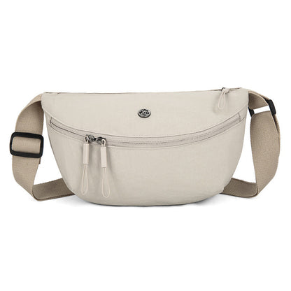 Minimalistisk halvmåne-crossbodyveske