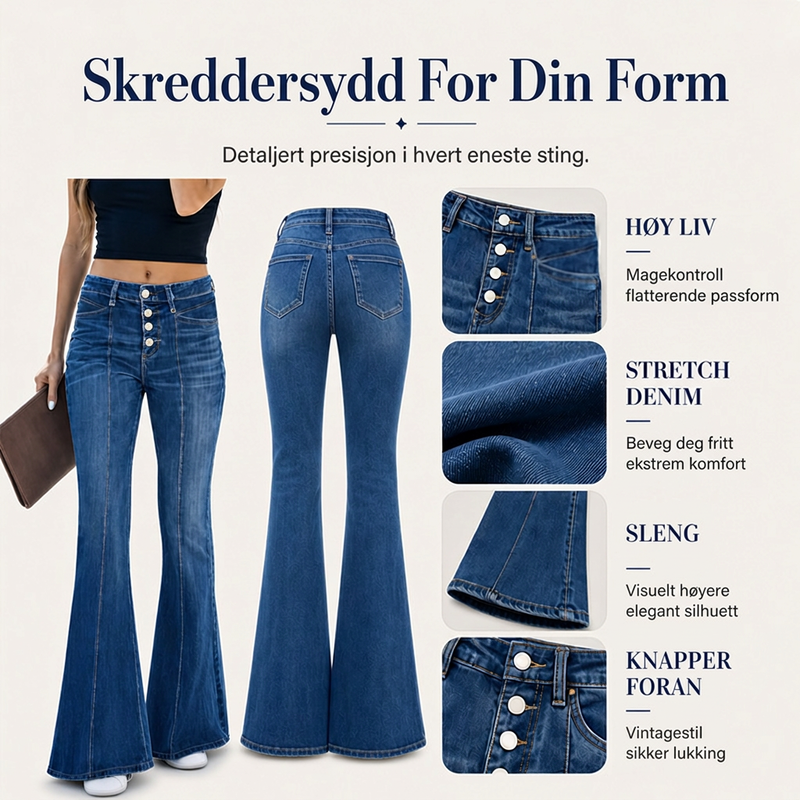Høy midje stretch utbukser for kvinner
