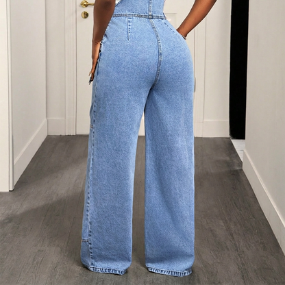 Flatterende dongeridress