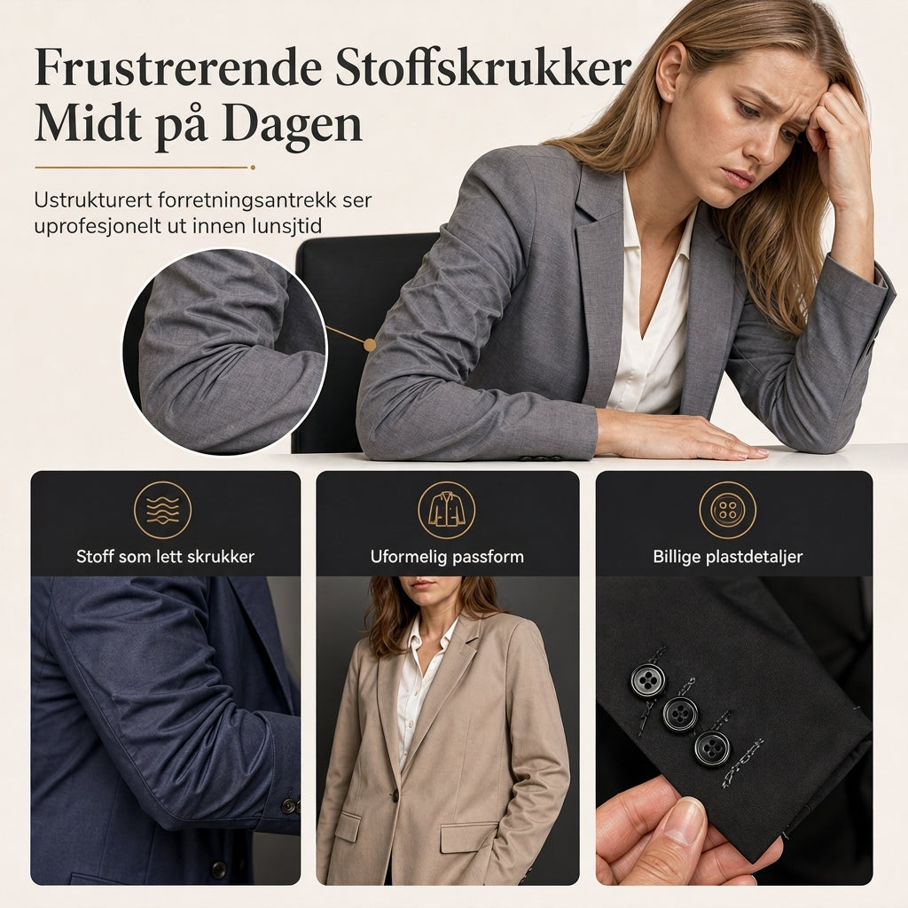 Dameblazer med ståkrage, smal passform