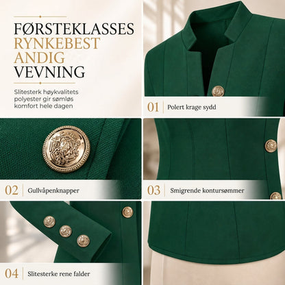 Dameblazer med ståkrage, smal passform