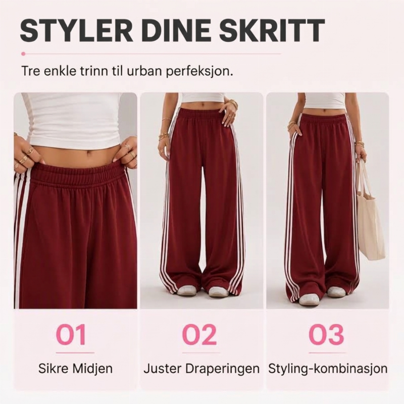 Dame vidbukser med sidestriper
