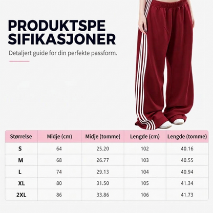 Dame vidbukser med sidestriper