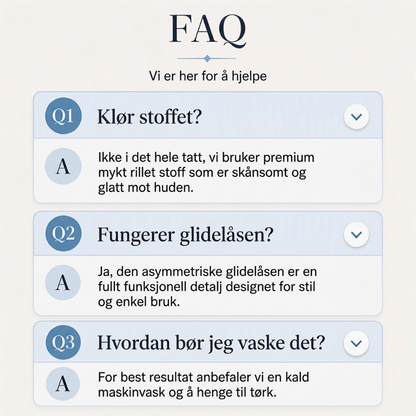 Dame ribbestrikket topp med asymmetrisk glidelås