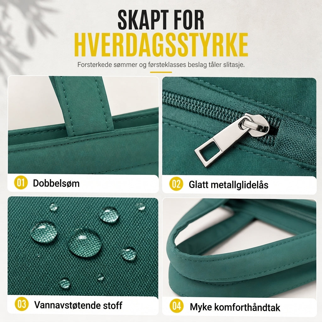 Stor kapasitet avslappet skulderveske av nylon