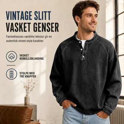 Gensre i vintage-stil, løstsittende og uformell for menn
