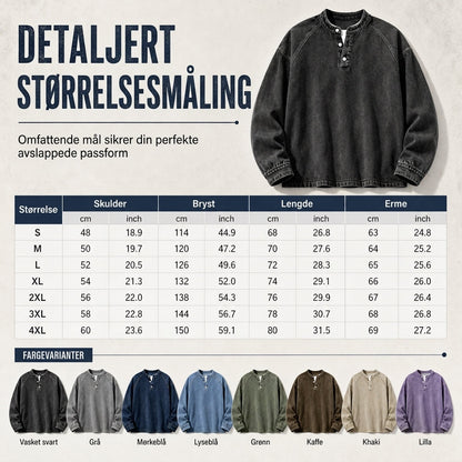 Gensre i vintage-stil, løstsittende og uformell for menn