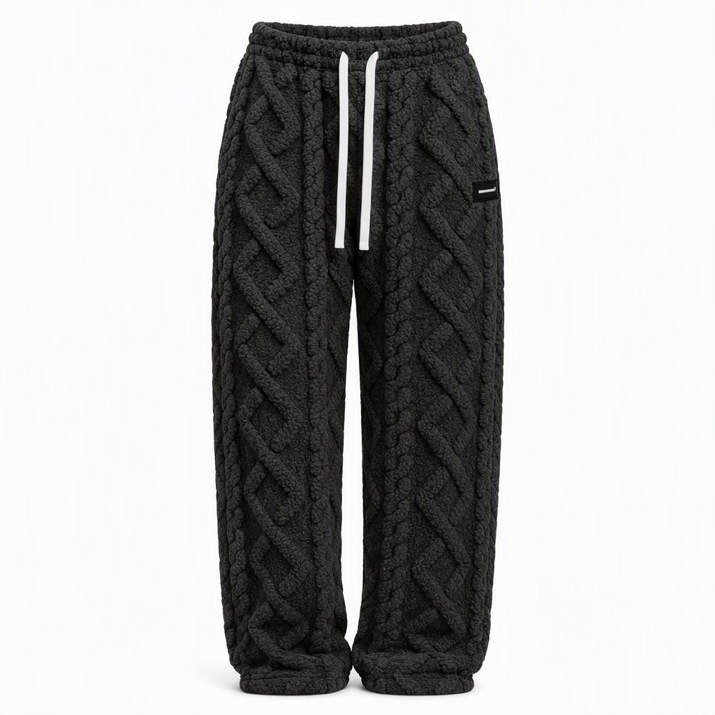 Dame uformelle varme fritidsbukser med flanellforing