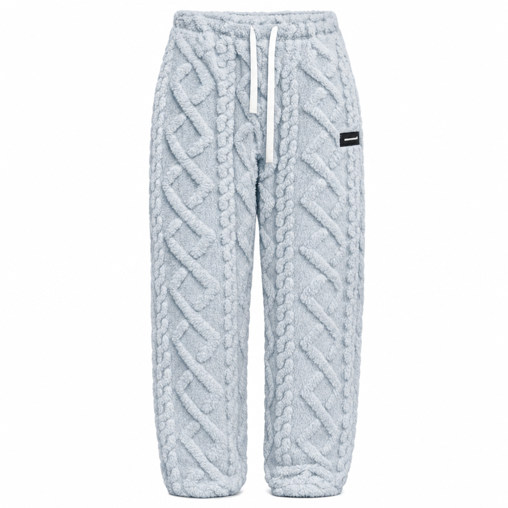 Dame uformelle varme fritidsbukser med flanellforing