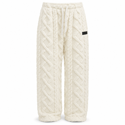 Dame uformelle varme fritidsbukser med flanellforing