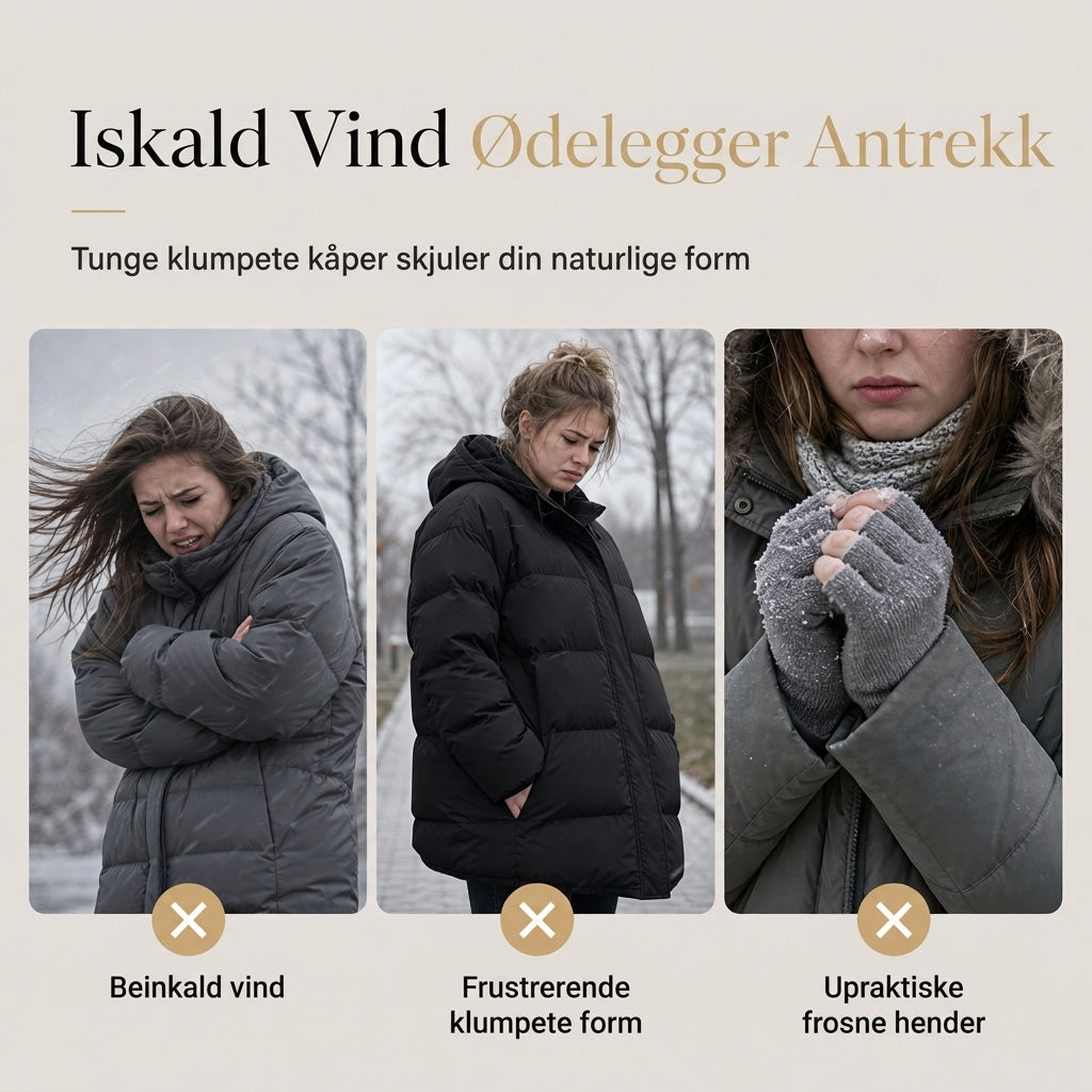Knepen fleeceforet hettejakke for kvinner