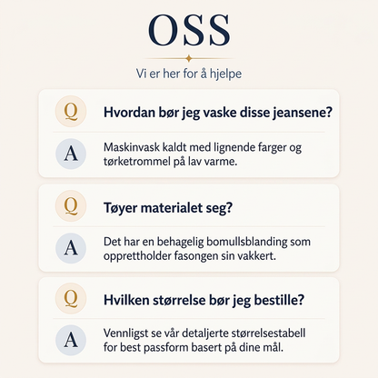 Dame videbuksede jeans med sømmer foran