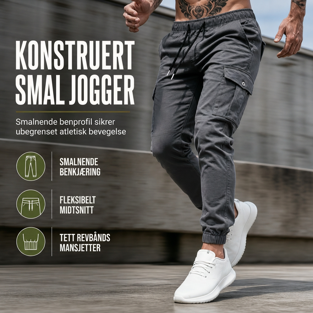 Lette uformelle cargobukser utendørs turjoggere for høst- og vinteridrett, løping og trening