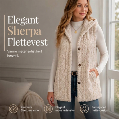 Dame koselig og varm hettevest