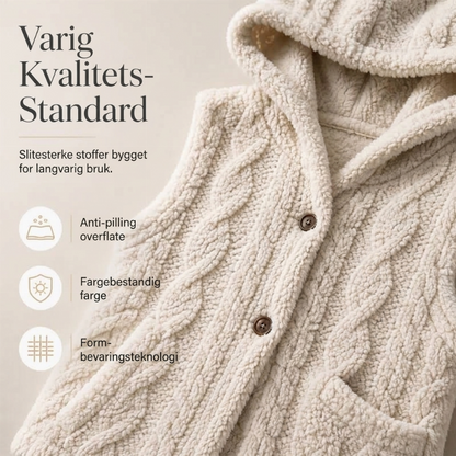 Dame koselig og varm hettevest
