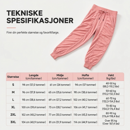 Raske-tørre joggebukser for kvinner
