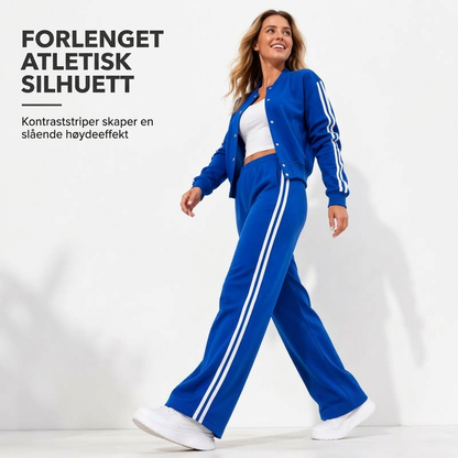 Stripet sporty fritidsklessett for kvinner